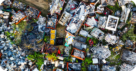 An unorganised waste management centre