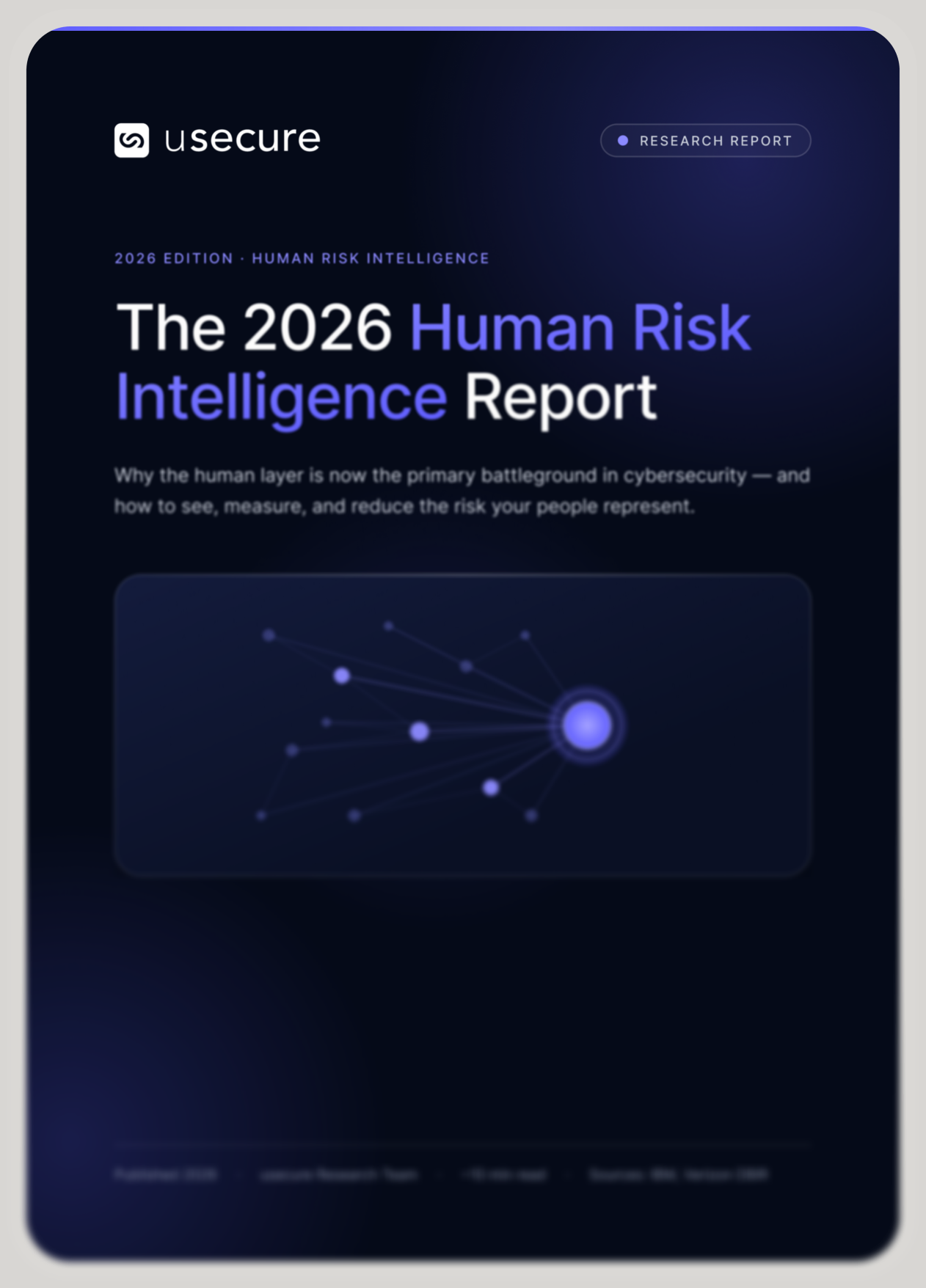 Front cover of the usecure Human Risk Intelligence report