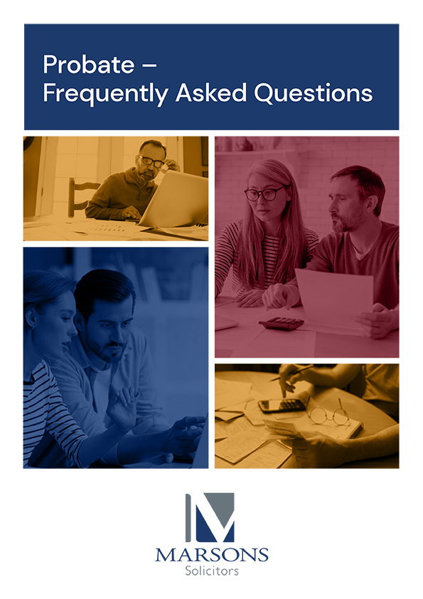 A preview image of Marsons Solicitors FAQs for Probate