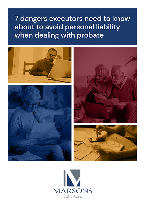 A preview image of Marsons Solicitors' 7 Dangers Executors Need to Know guide