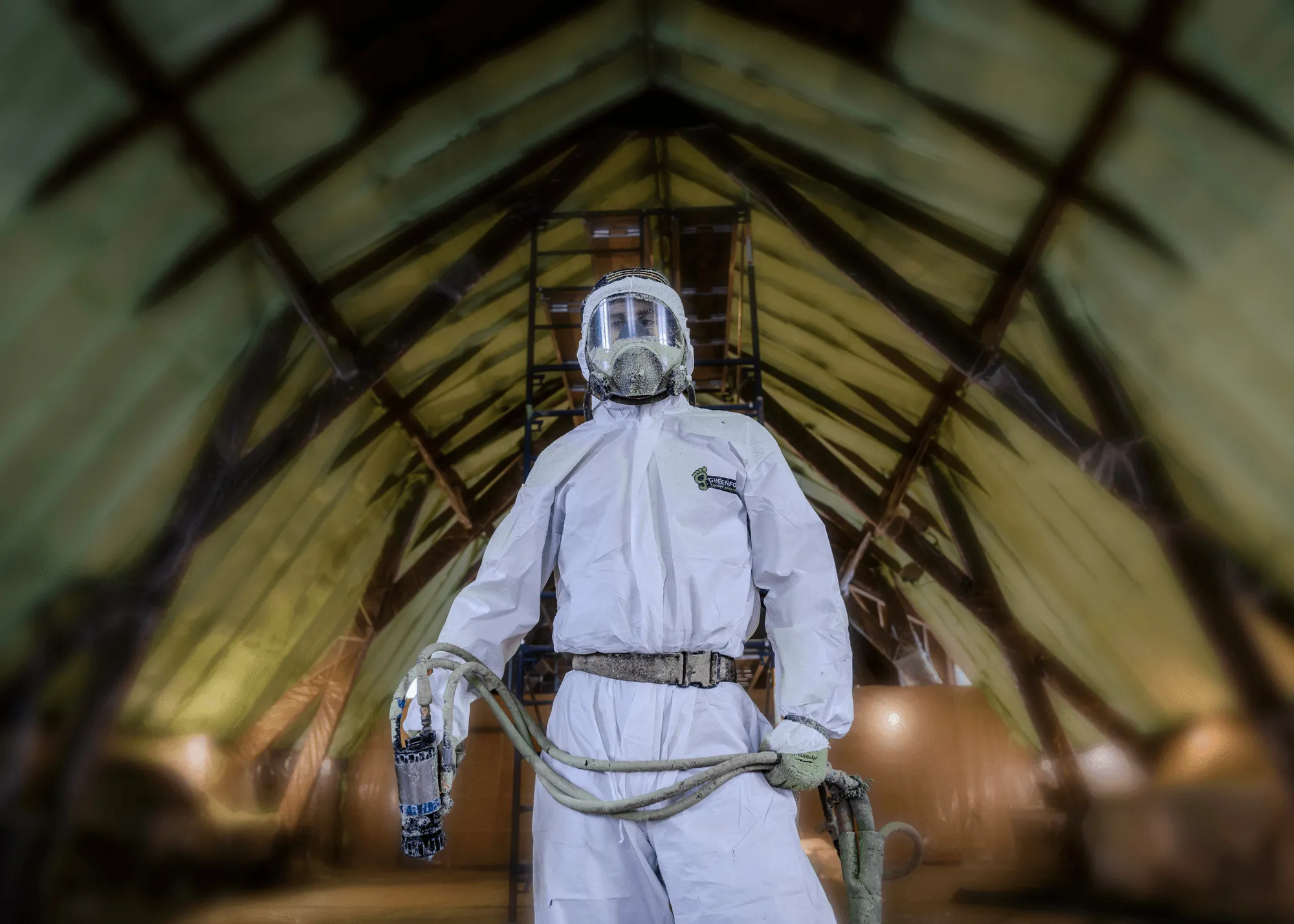 Sprayfoam Insulation guy in a suit