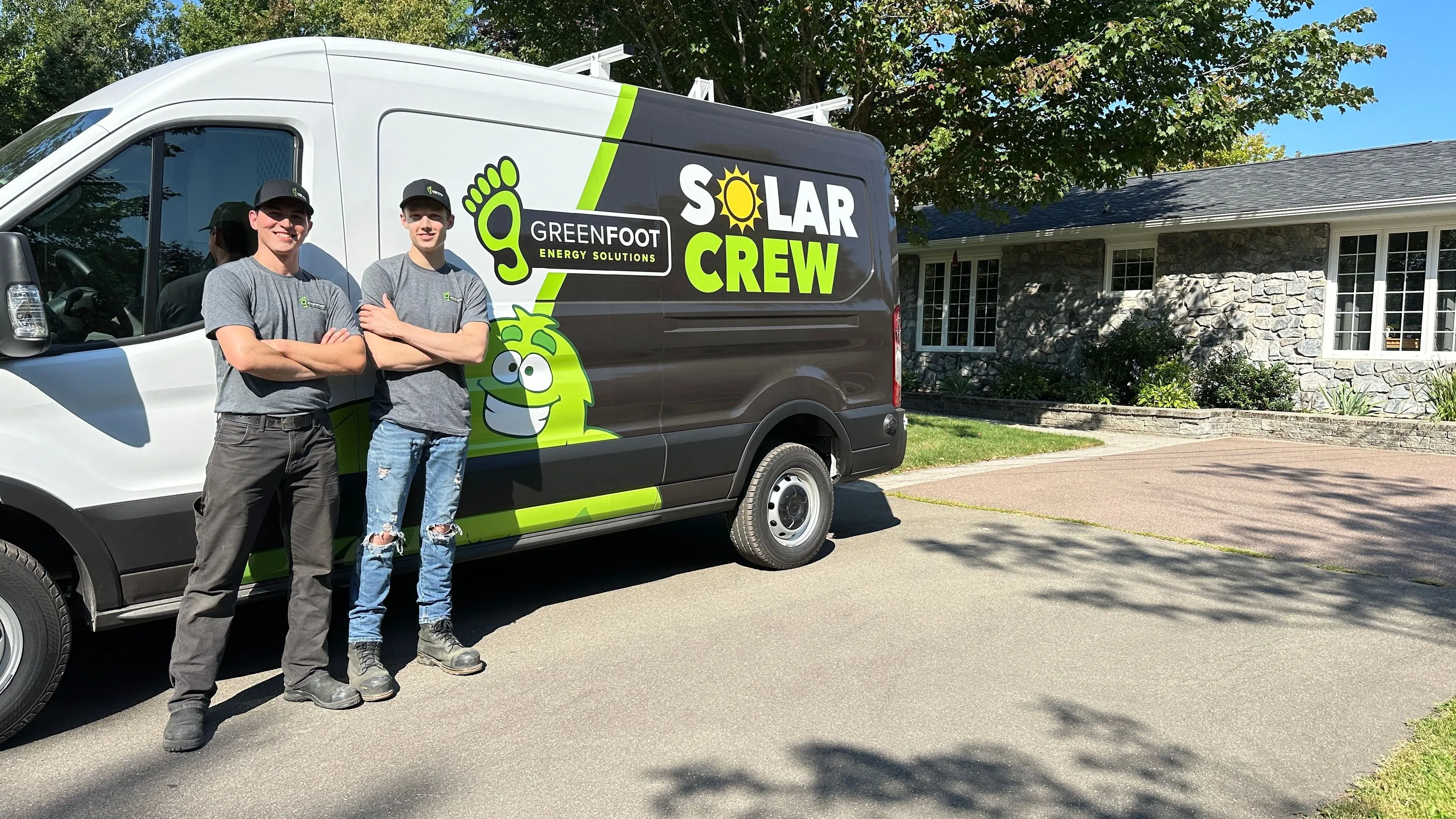 Solar Crew in Sun near truck