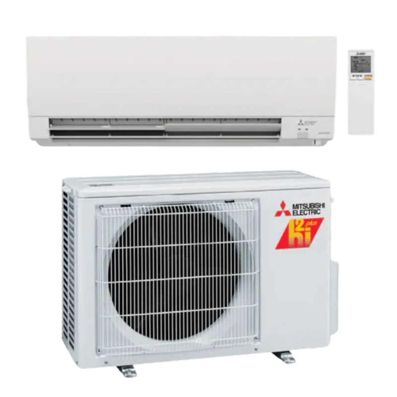 a white air conditioner and remote control