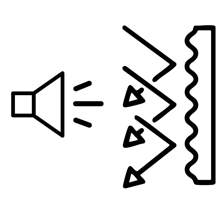 a black background with white lines