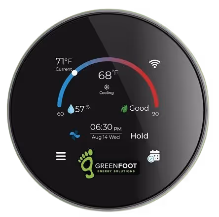 Peak thermostat wall unite green hue glow