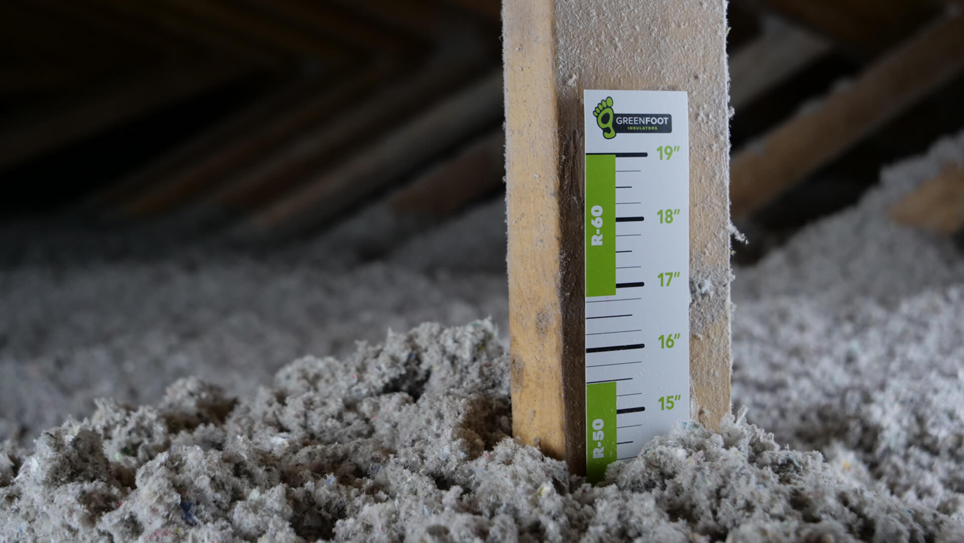 a measuring stick in insulation