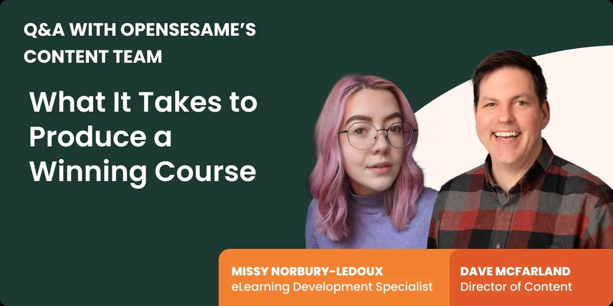Headshots of OpenSesame content team featured in Q&A blog on course development