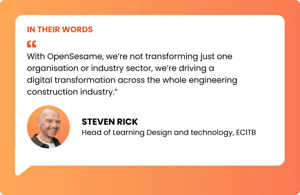 ECITB customer quote with headshot