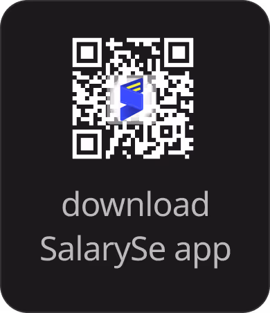 QR code with SalarySe logo and text prompting users to download the SalarySe app