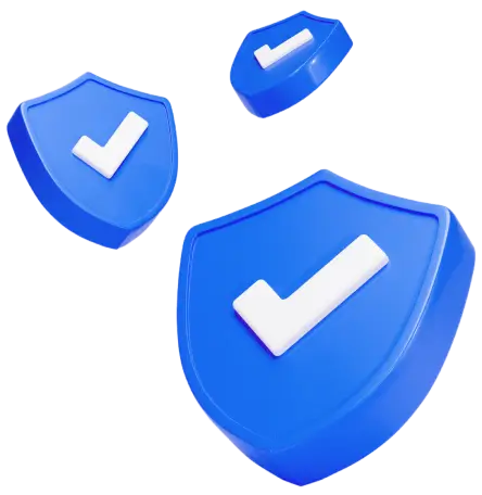 security illustration with white tick on it 