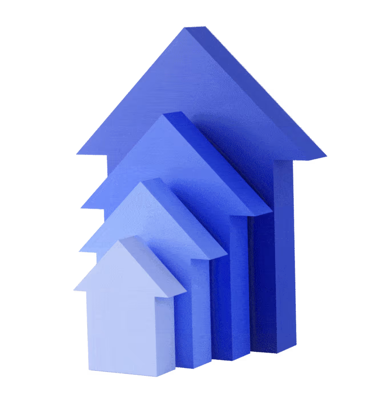 SalarySe growth illustration – stacked upward arrows symbolizing salary growth, savings increase, and secure investment returns.