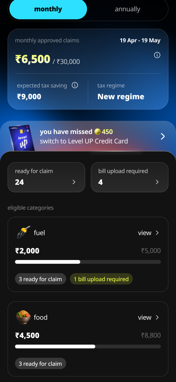 SalarySe app: approved benefits and tax saving