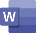 Microsoft Word application icon with a stylized 'W' on a blue background.