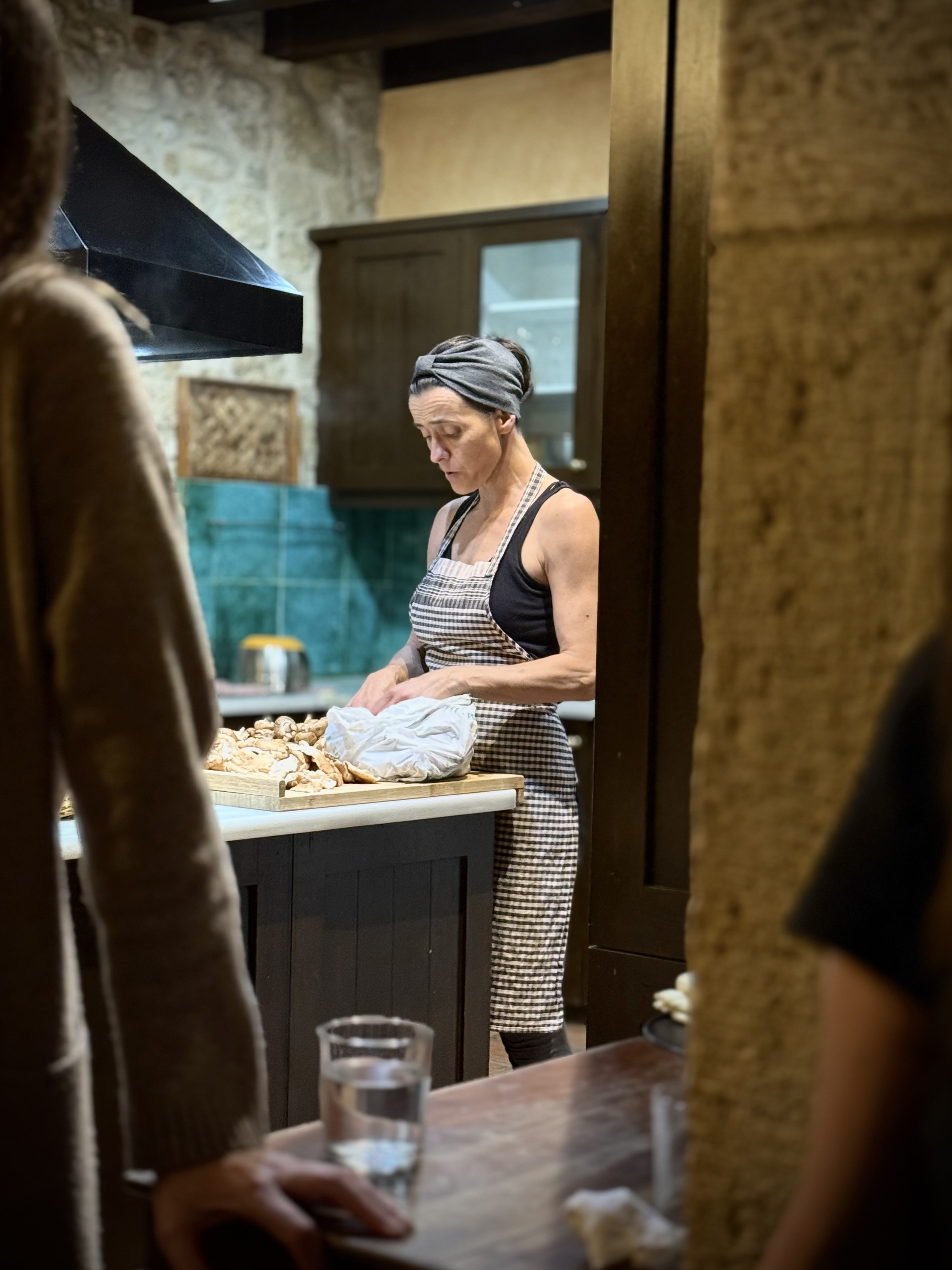 Cooking together in the farmhouse kitchen