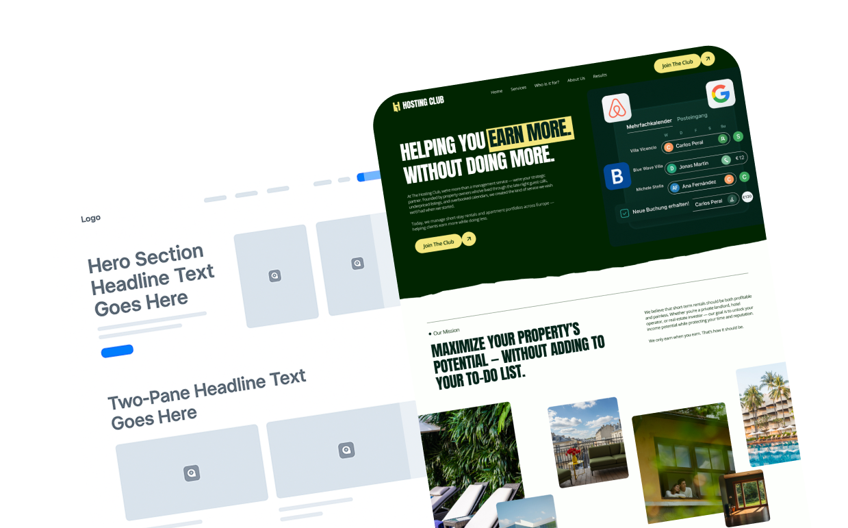 Eldar Dizdarevic Figma mockups and webflow work