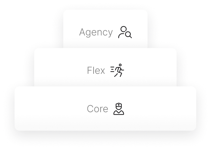 Tiered matching: Agency, Flex, Core