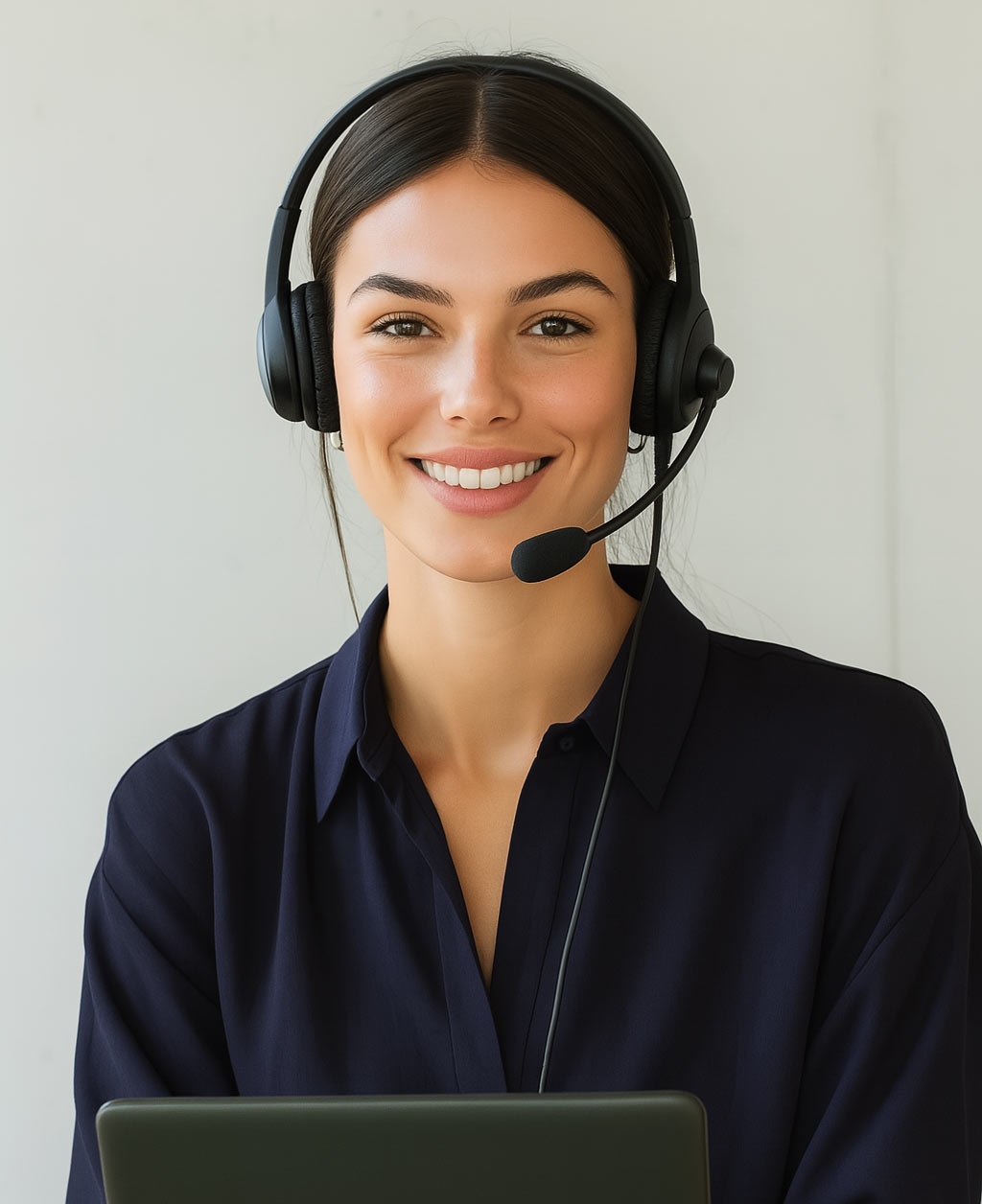 Call center lady with headset