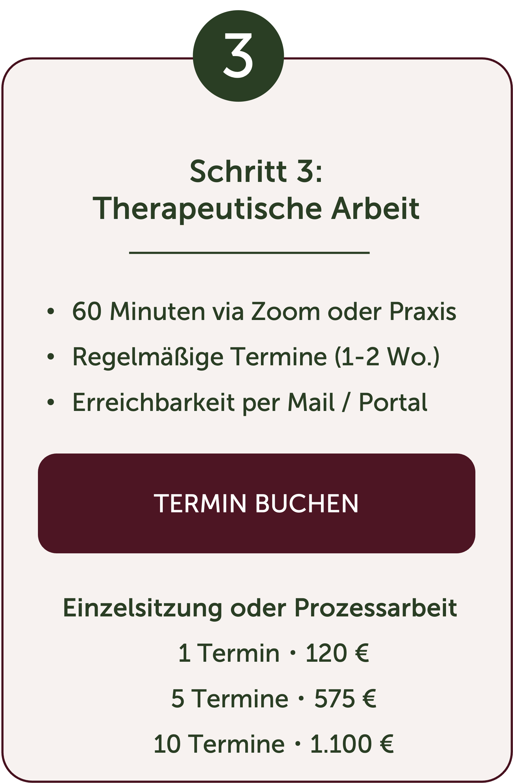 Schritt 3: Therapeutische Arbeit