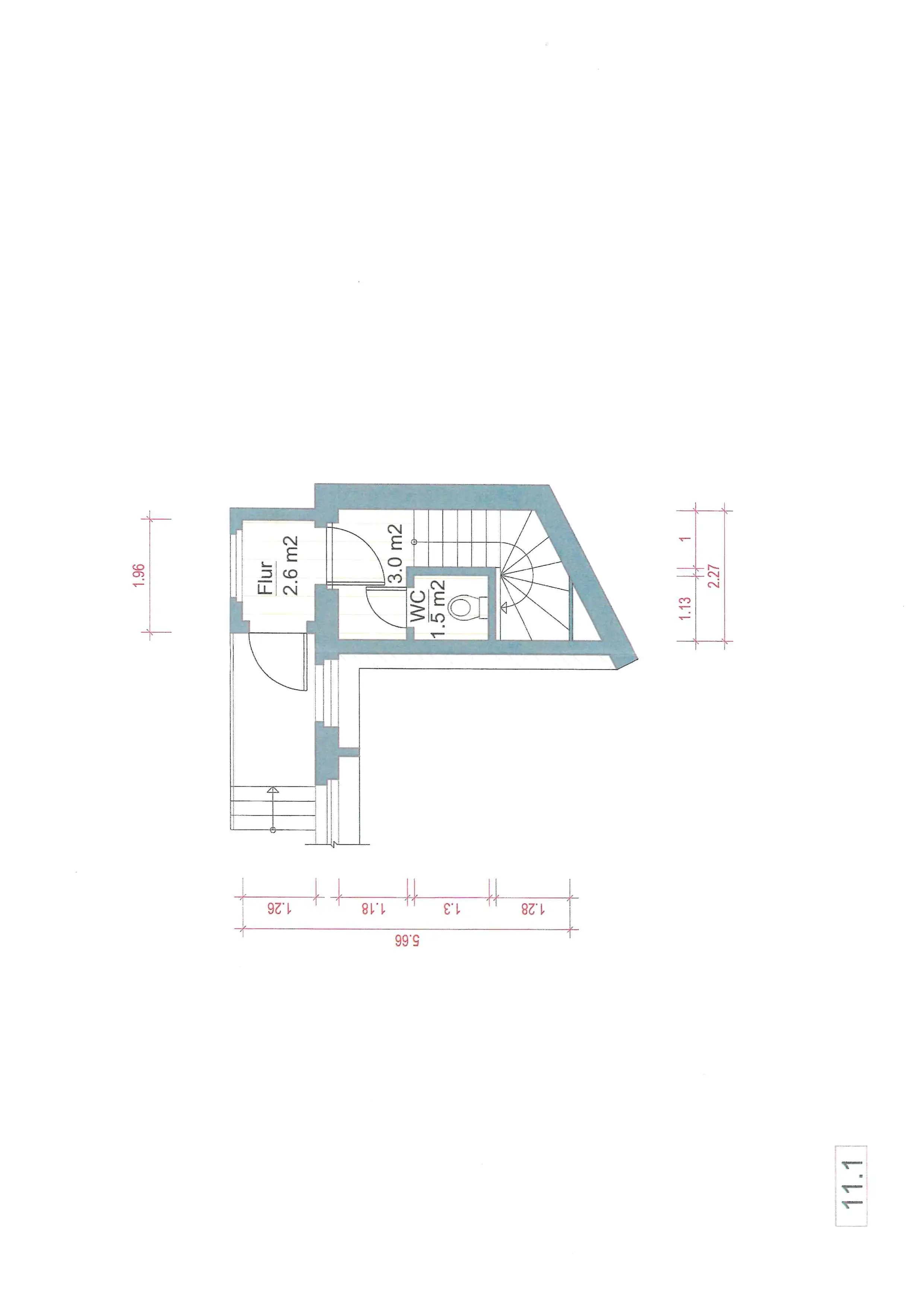 Grundrißteil 1-WE11-HH