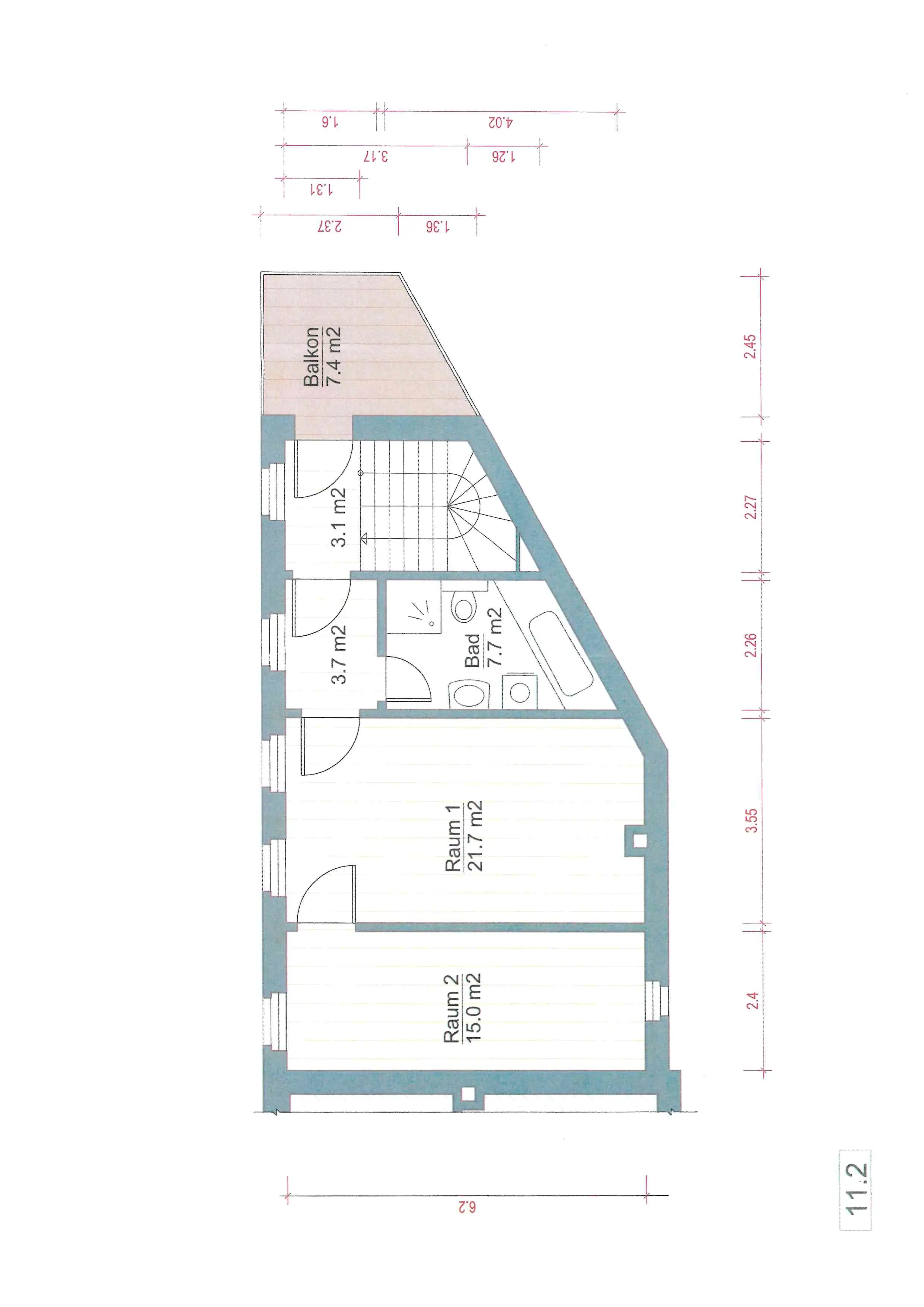 Grundrißteil 2- WE 11-HH