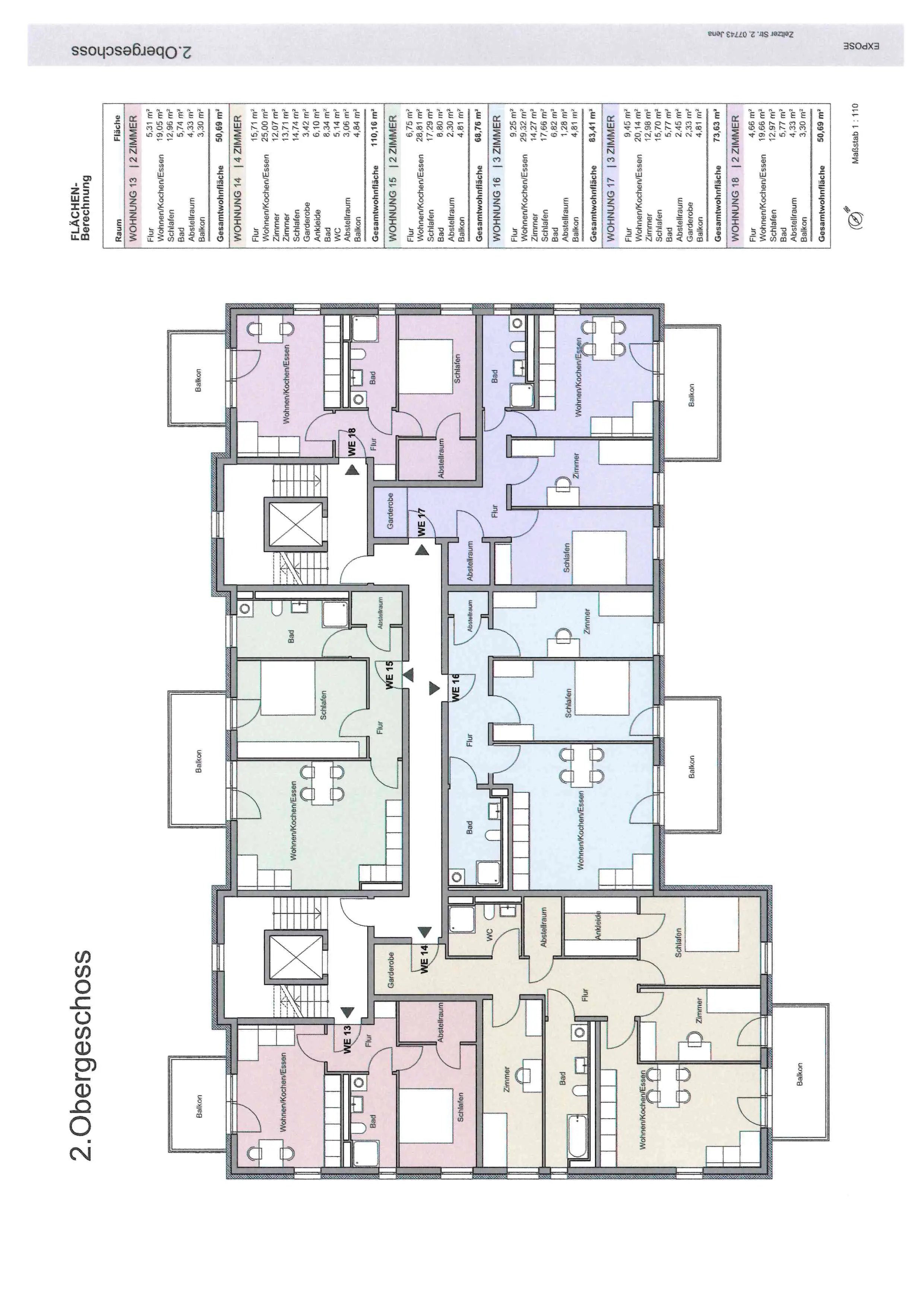 Grundriss gesamte Etage