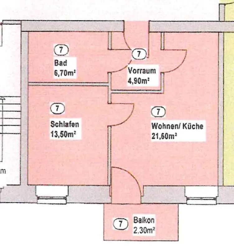 Grundriss WE 7