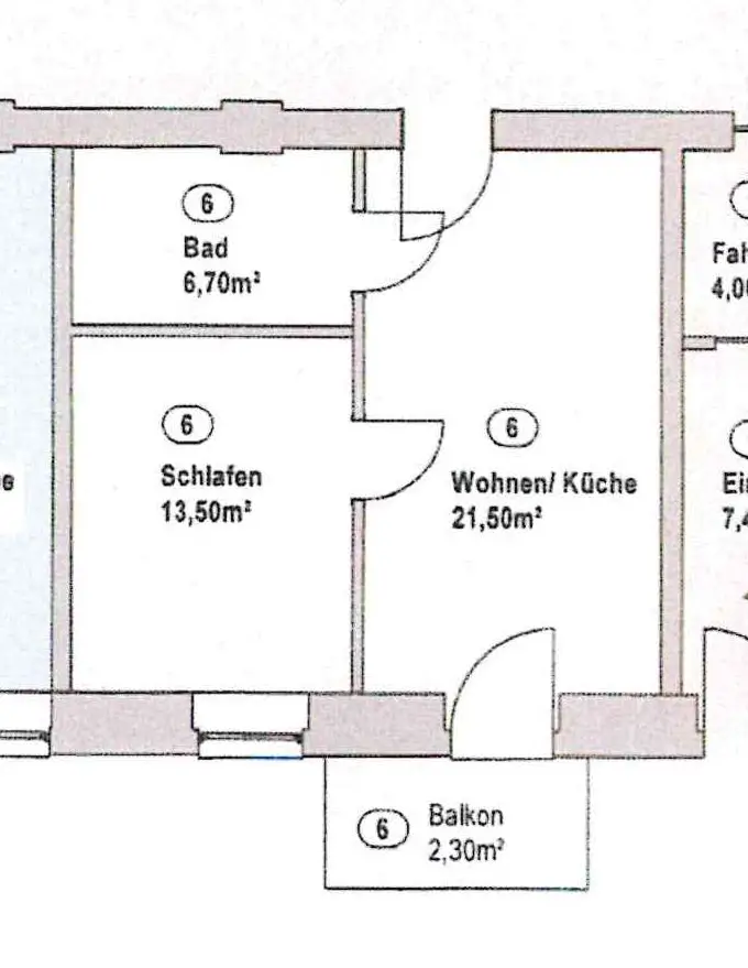 Grundriss WE 6