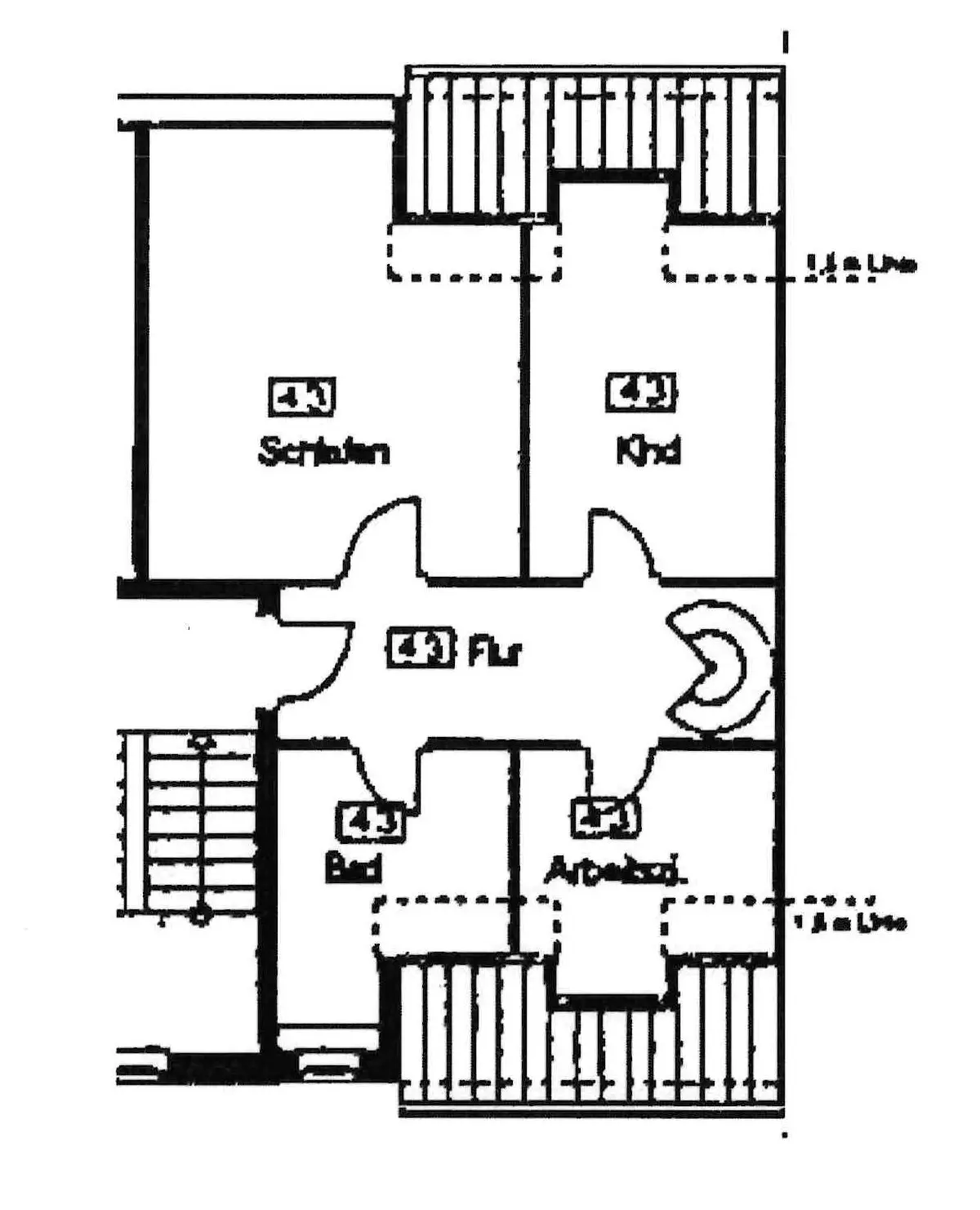 Grundriss obere Etage