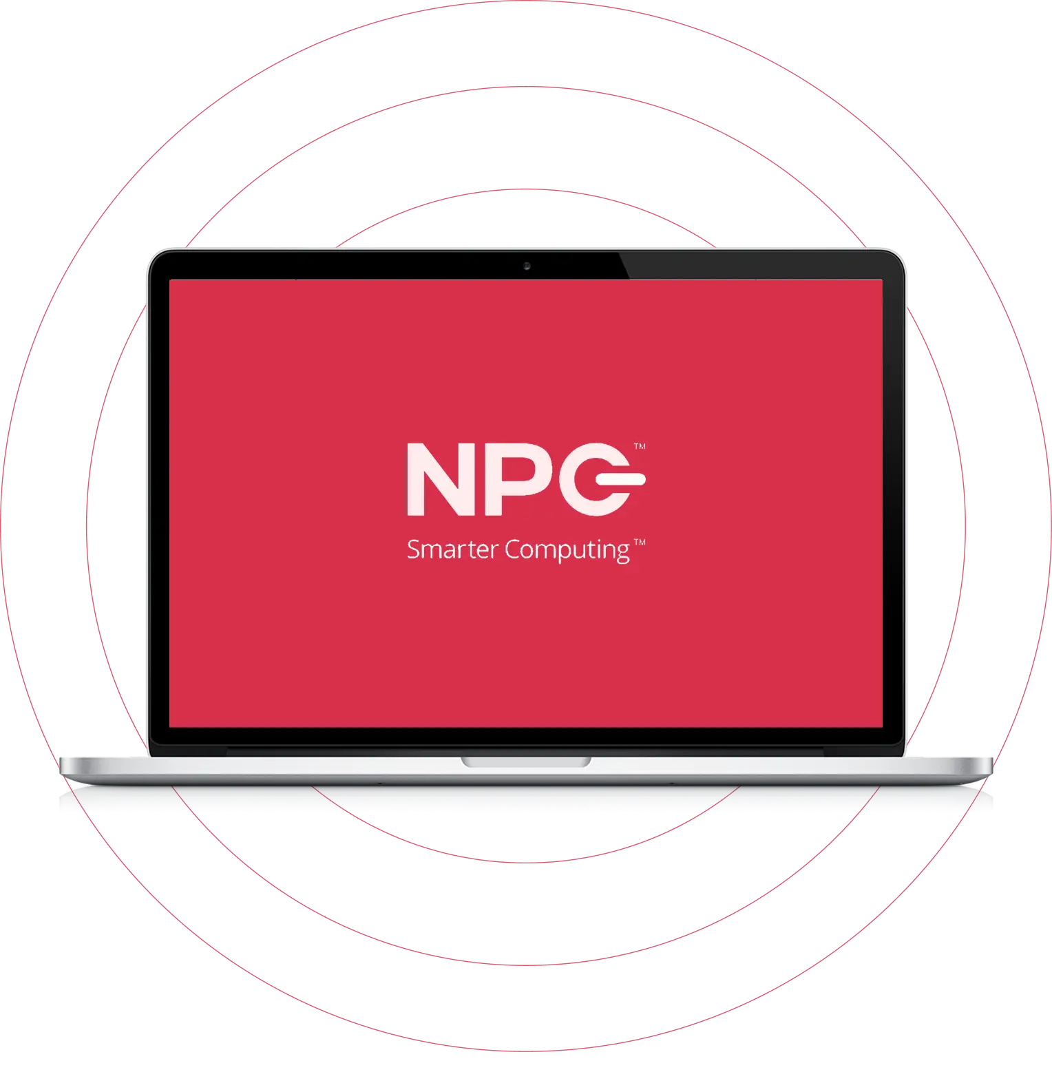 Laptop mockup with NPG logo