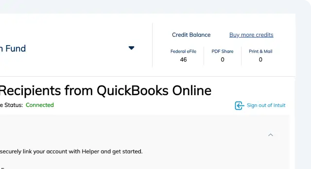 Adams Tax Form Helper Import from Quickbooks screenshot