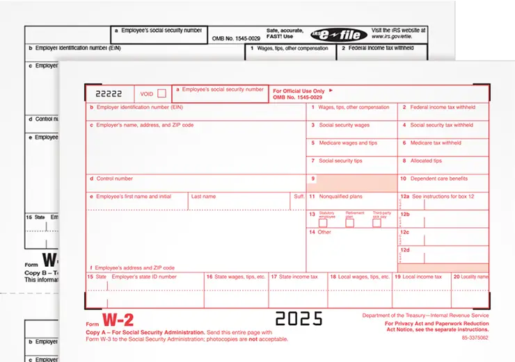 Paper tax forms