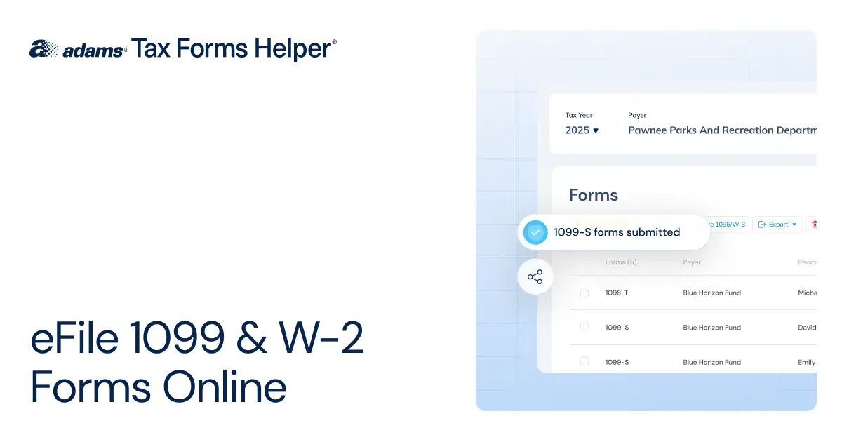 662 Form E-File Business Tax Forms – 1099 & W-2 Online | Adams Tax Forms