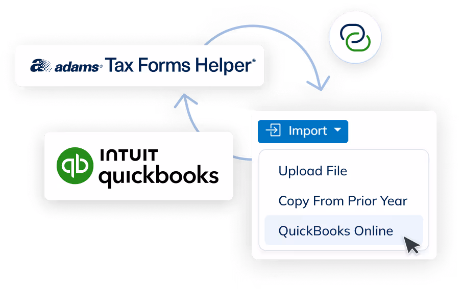 Adams Tax Forms Helper Form Share screen
