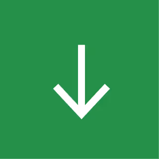 Green square with white down arrow