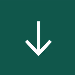Forest Green square with white down arrow