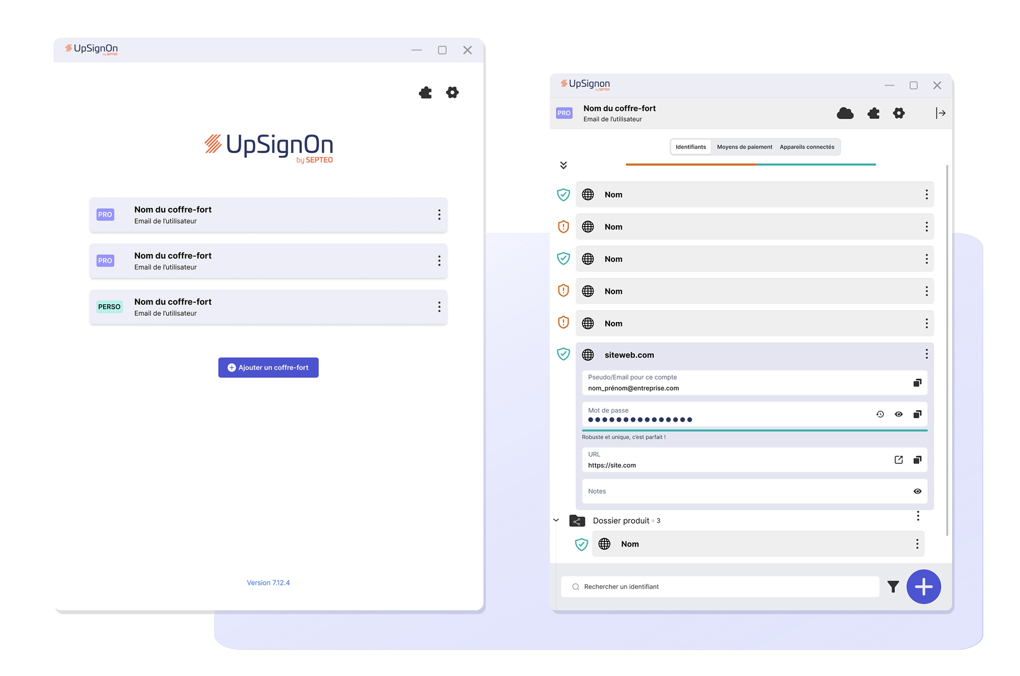 Coffre-fort de mots de passe centralisé pour les MSP