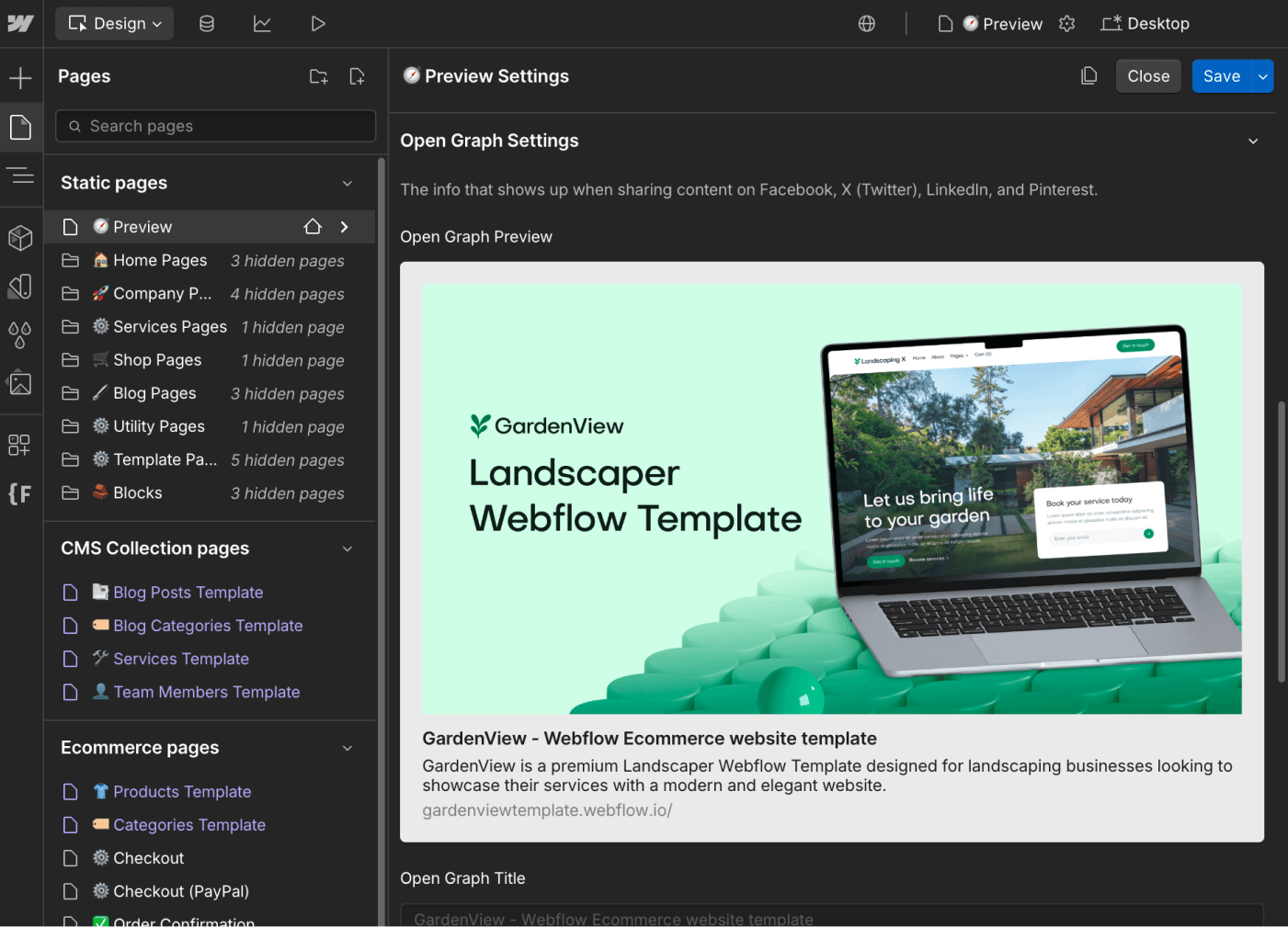 SEO - GardenView Webflow Template | BRIX Templates
