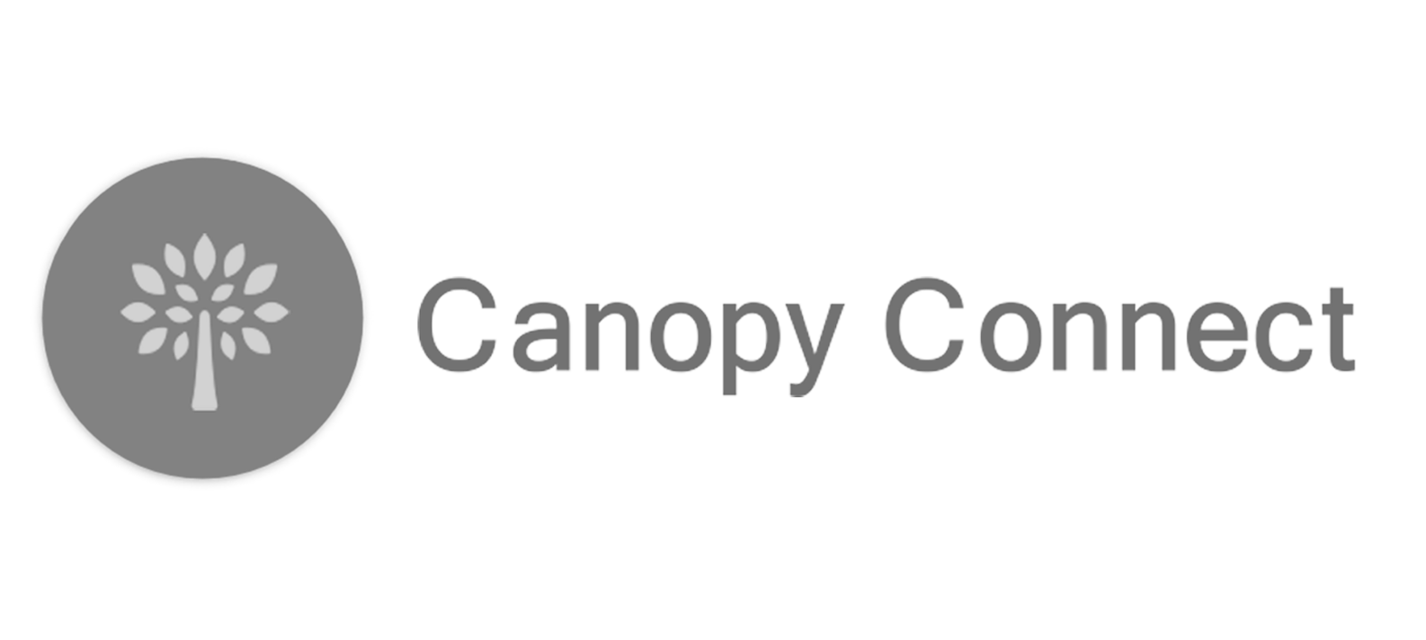 Canopy Connect grey logo with tree illustration
