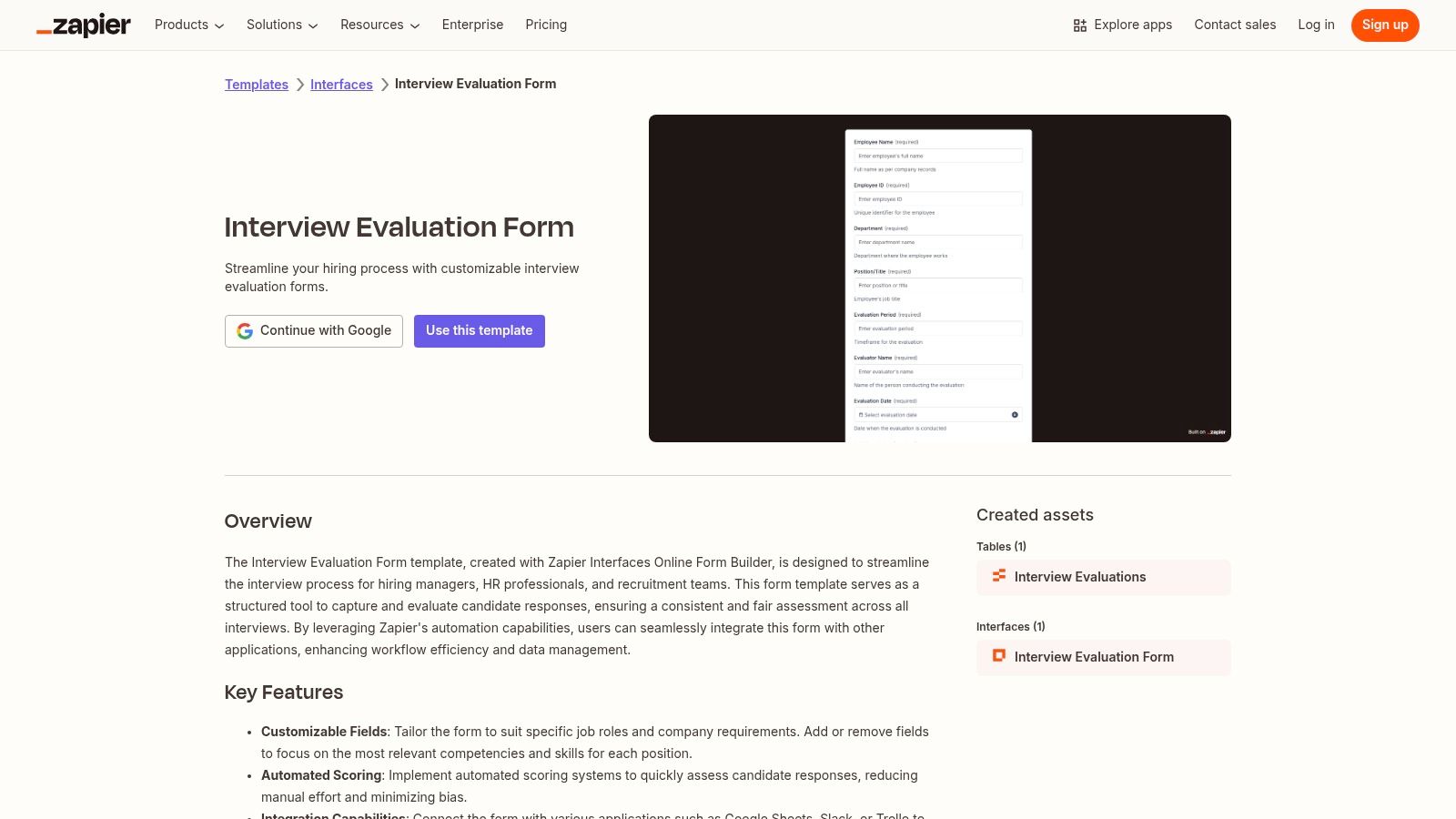 Zapier Interfaces