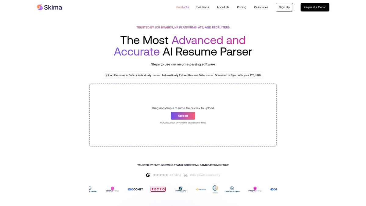 6 Best Resume Parser Tool Picks for Effortless Hiring in 2025 - Skima AI