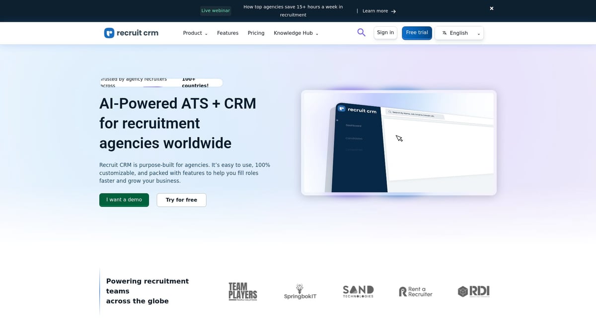 Top 10 Best AI Recruiting Software Solutions for 2025 - Recruit CRM