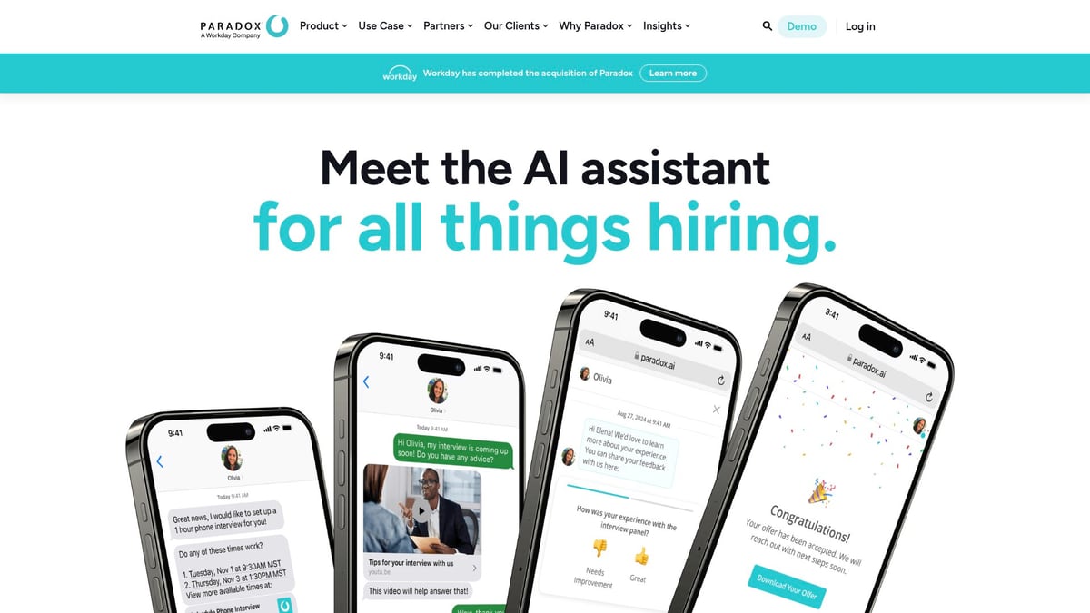 7 Game-Changing AI Based Recruitment Platform Picks for 2025 - Paradox (Olivia)