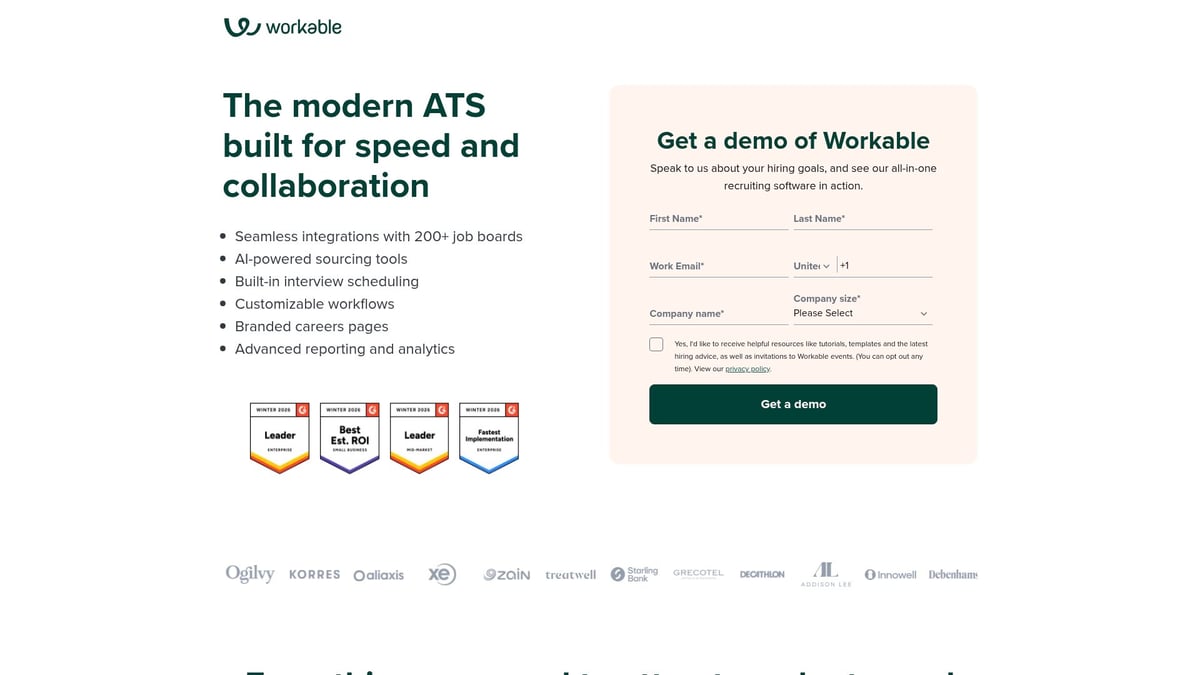 Top 10 Best Applicant Tracking Solutions for 2026 - Workable