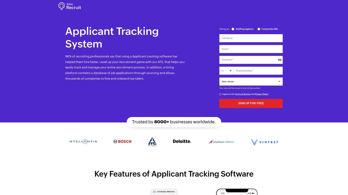 Top 10 Best Applicant Tracking Solutions for 2026 - Zoho Recruit