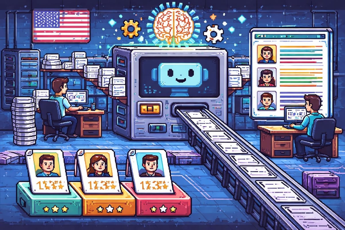 AI analyzing IT candidate resumes