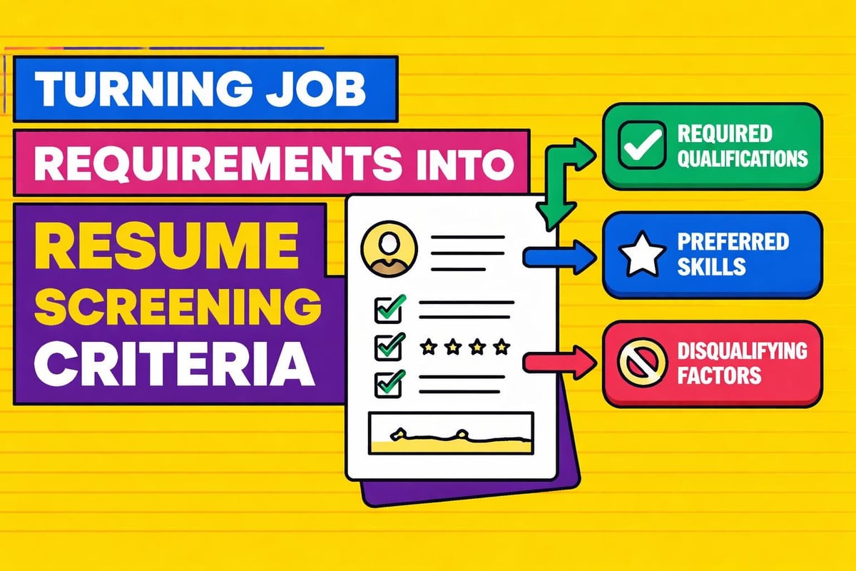 Resume evaluation criteria framework