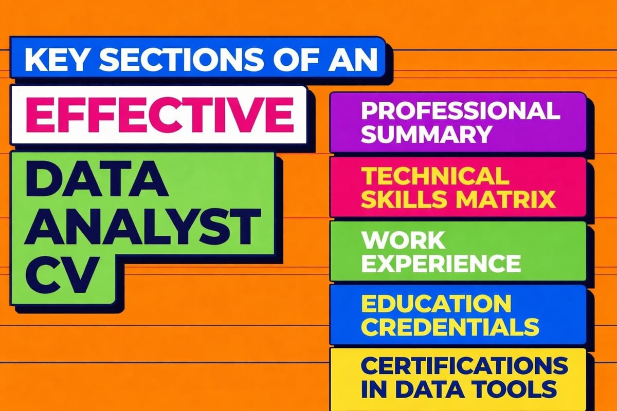 Data analyst CV components