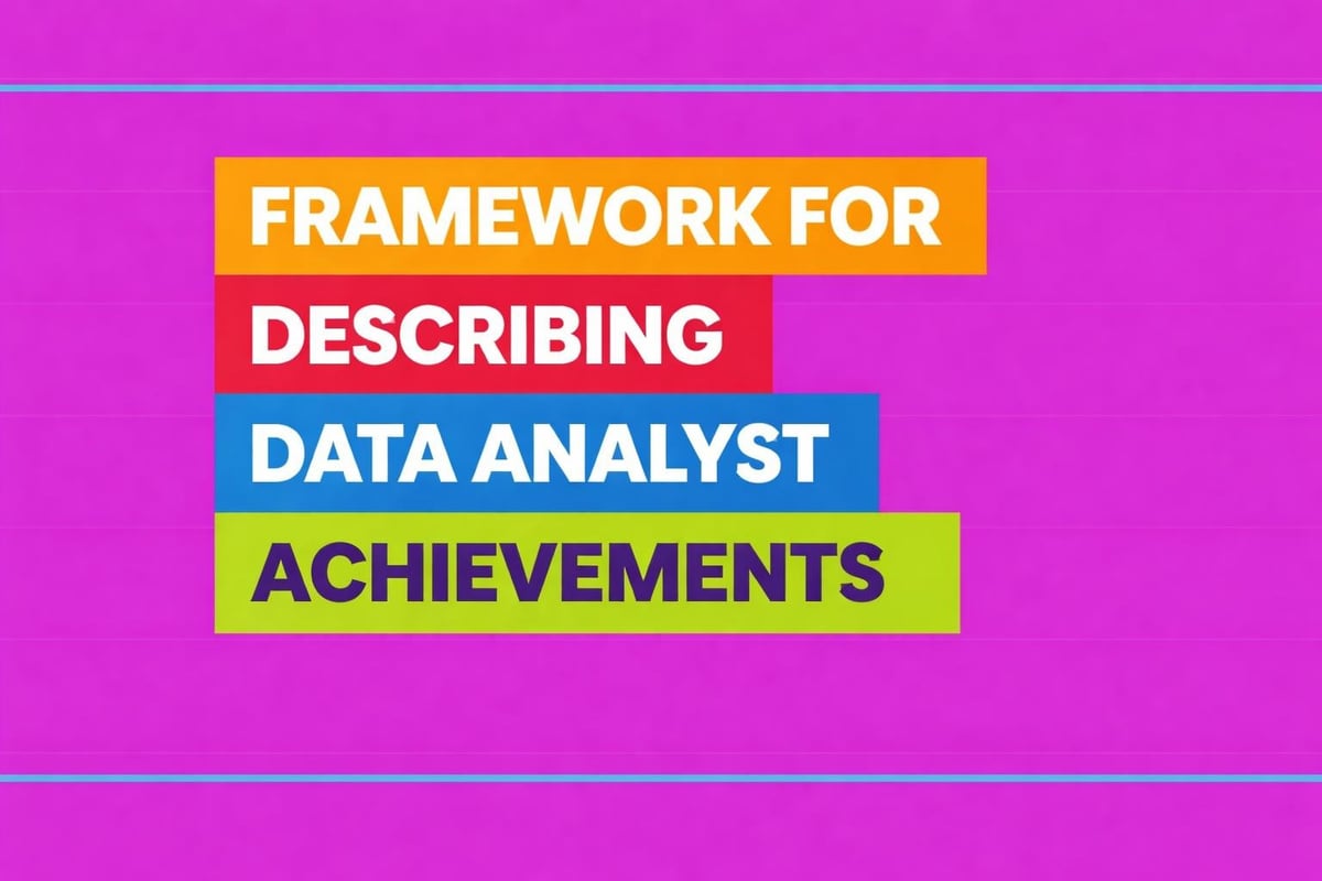 Data analyst achievement framework