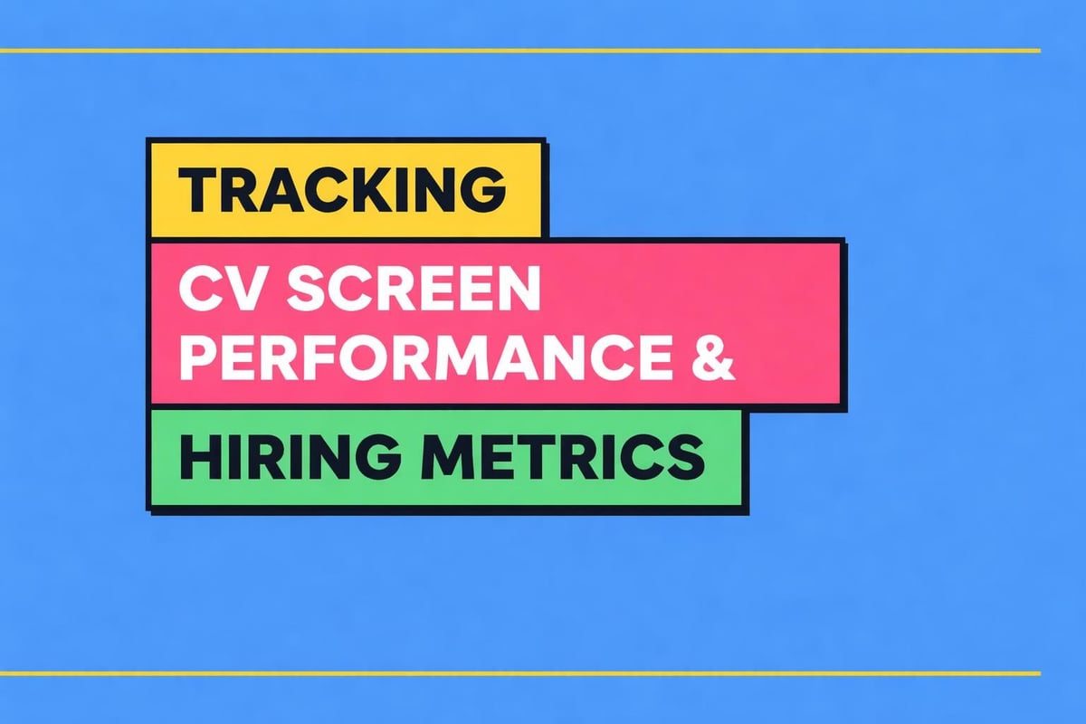 CV screening metrics dashboard