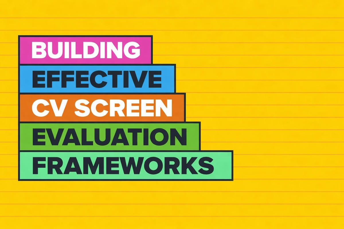 Structured cv screening criteria